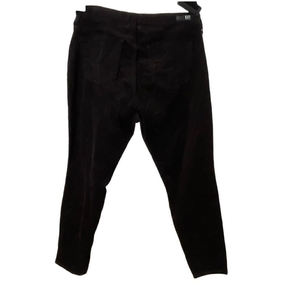 KUT from the Kloth size 12P skinny ankle black corduroy pants. 26” inseam